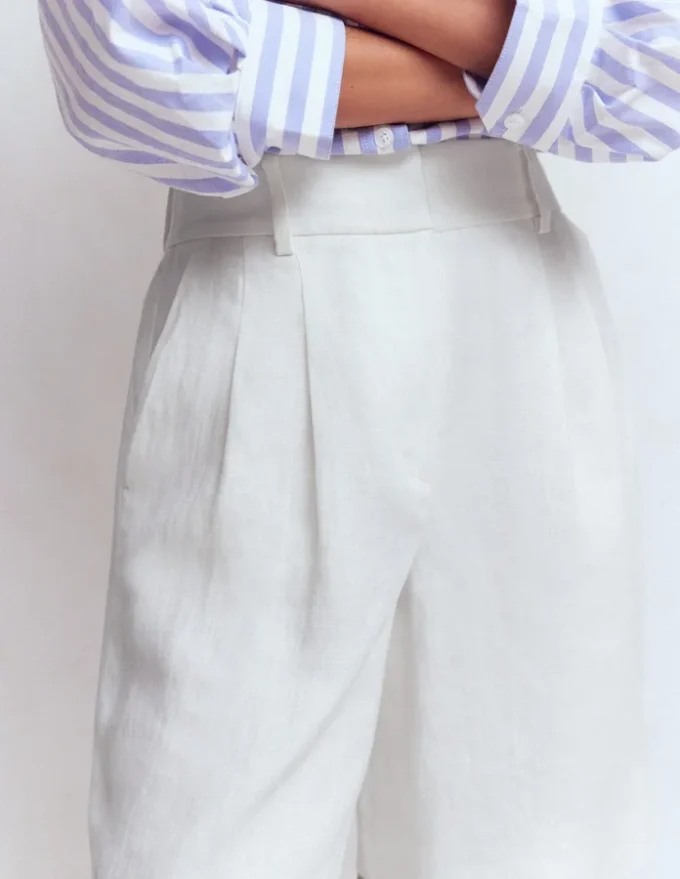 Kensington Linen Shorts White Kensington Linen Shorts White