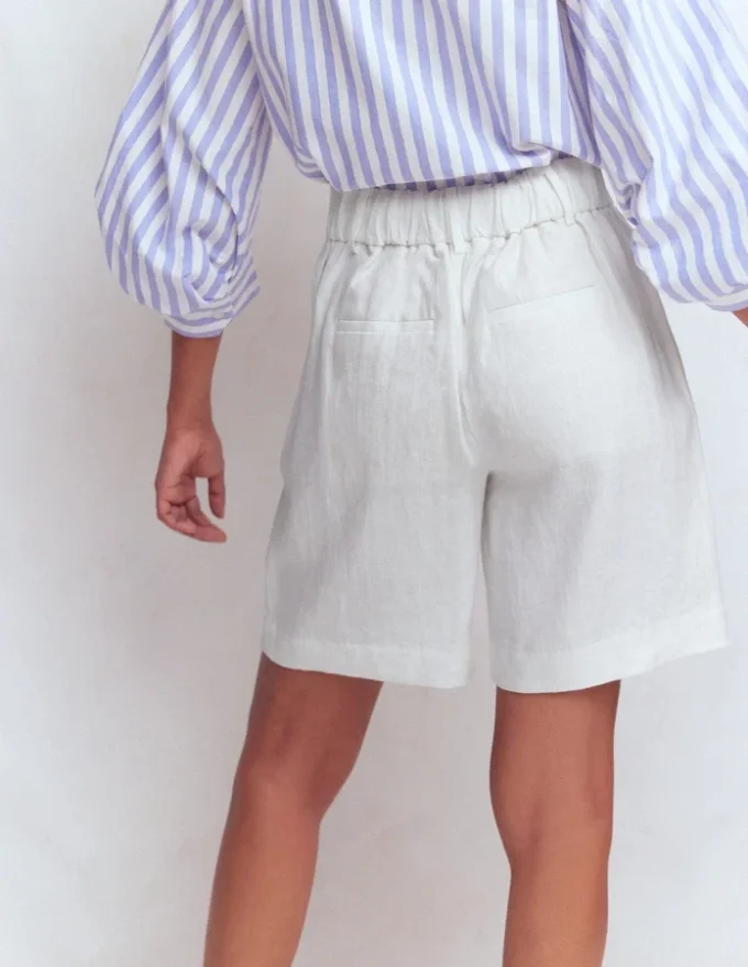 Kensington Linen Shorts White Kensington Linen Shorts White