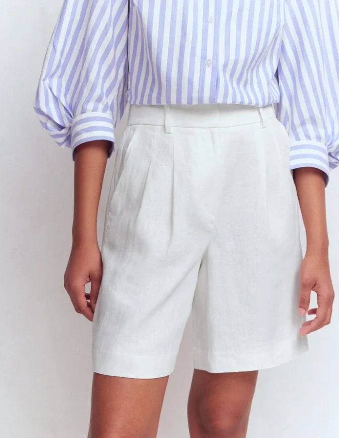 Kensington Linen Shorts White Kensington Linen Shorts White