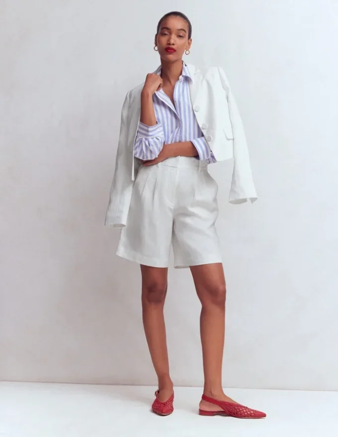 Kensington Linen Shorts White Kensington Linen Shorts White