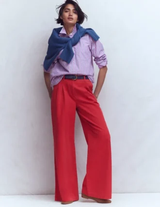 Kensington Wide Leg Pants Poppy Red