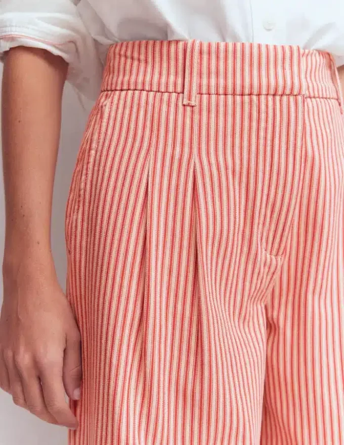 Kensington Wide Leg Pants Red Ticking Stripe Kensington Wide Leg Pants Red Ticking Stripe