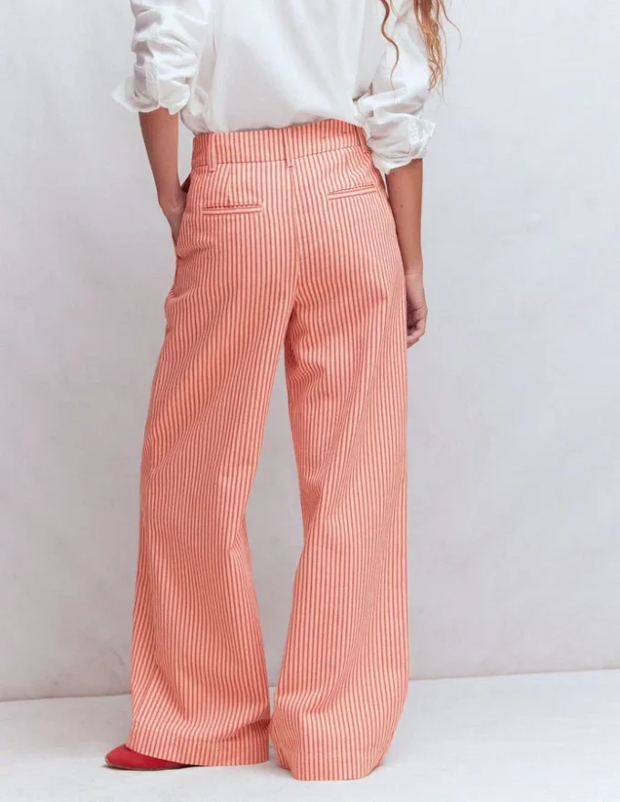 Kensington Wide Leg Pants Red Ticking Stripe Kensington Wide Leg Pants Red Ticking Stripe