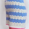 Knitted Pointelle Shorts Blue, White Knitted Pointelle Shorts Blue, White