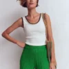 Knitted Pointelle Shorts Lime Juice Green Knitted Pointelle Shorts Lime Juice Green