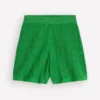 Knitted Pointelle Shorts Lime Juice Green Knitted Pointelle Shorts Lime Juice Green