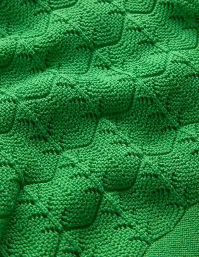 Knitted Pointelle Shorts Lime Juice Green Knitted Pointelle Shorts Lime Juice Green