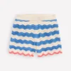 Knitted Shorts Blue/ivory Stripe Knitted Shorts Blue/ivory Stripe