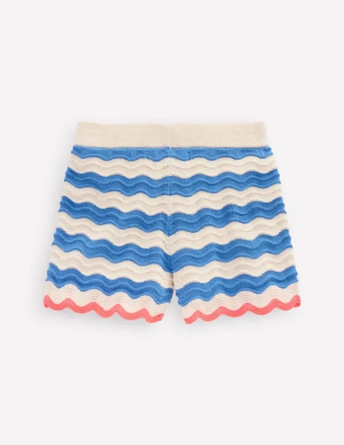 Knitted Shorts Blue/ivory Stripe Knitted Shorts Blue/ivory Stripe