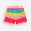 Knitted Shorts Neon Multi Stripe