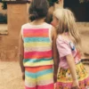 Knitted Shorts Neon Multi Stripe