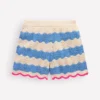 Knitted Shorts Wave Blue/ Ecru Marl