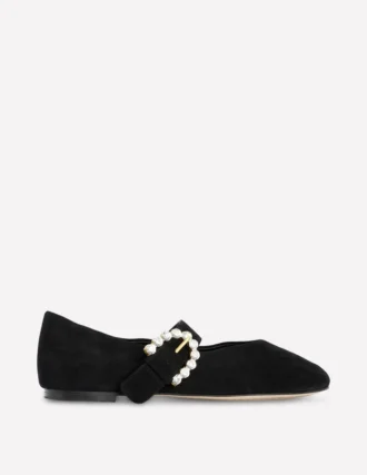 Kylie Flat Buckle Mary Janes Black