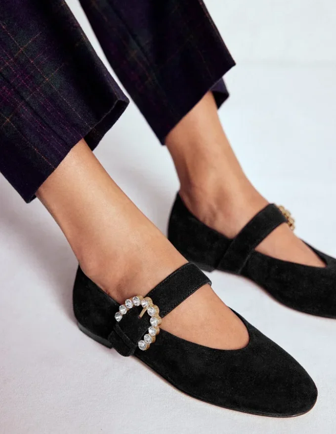 Kylie Flat Buckle Mary Janes Black Kylie Flat Buckle Mary Janes Black