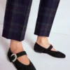 Kylie Flat Buckle Mary Janes Black Kylie Flat Buckle Mary Janes Black