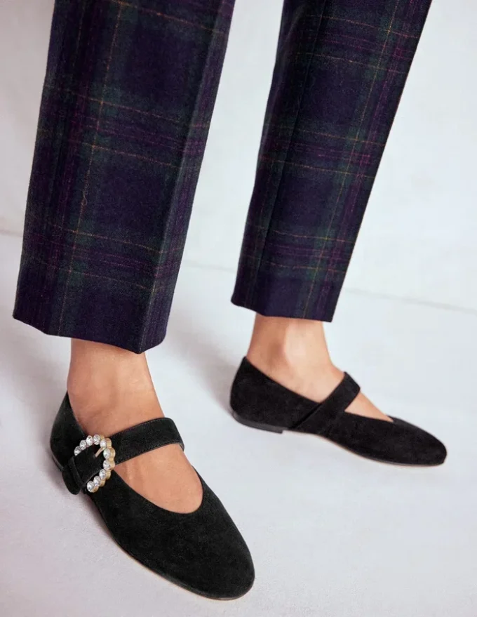 Kylie Flat Buckle Mary Janes Black Kylie Flat Buckle Mary Janes Black