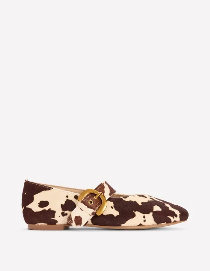 Kylie Flat Buckle Mary Janes Brown/Ivory Kylie Flat Buckle Mary Janes Brown/Ivory