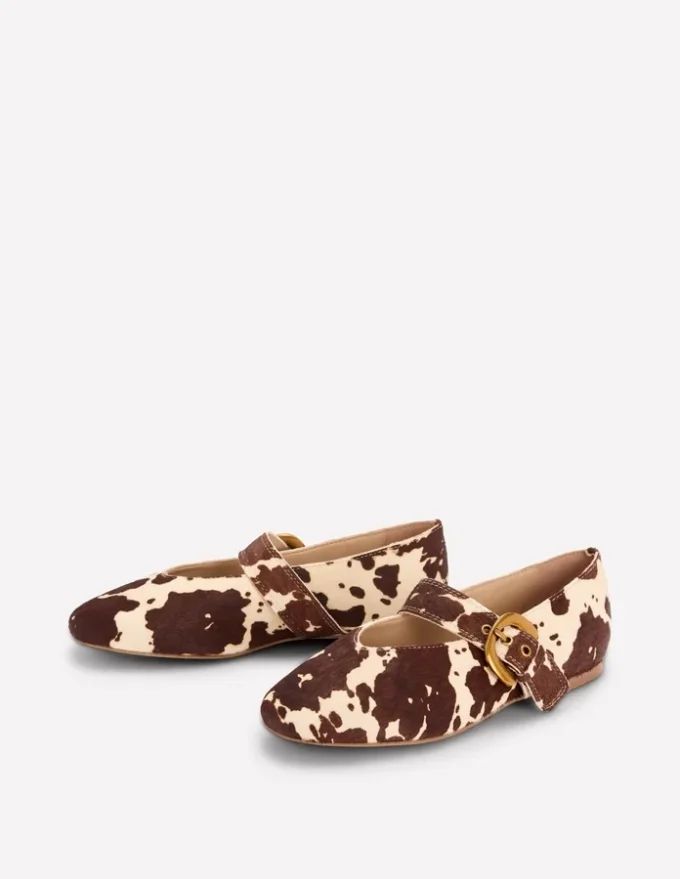 Kylie Flat Buckle Mary Janes Brown/Ivory Kylie Flat Buckle Mary Janes Brown/Ivory
