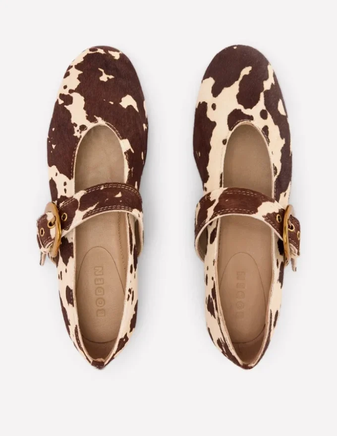 Kylie Flat Buckle Mary Janes Brown/Ivory Kylie Flat Buckle Mary Janes Brown/Ivory
