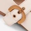 Kylie Flat Buckle Mary Janes Ecru