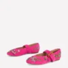 Kylie Flat Buckle Mary Janes Embellished Pink Kylie Flat Buckle Mary Janes Embellished Pink