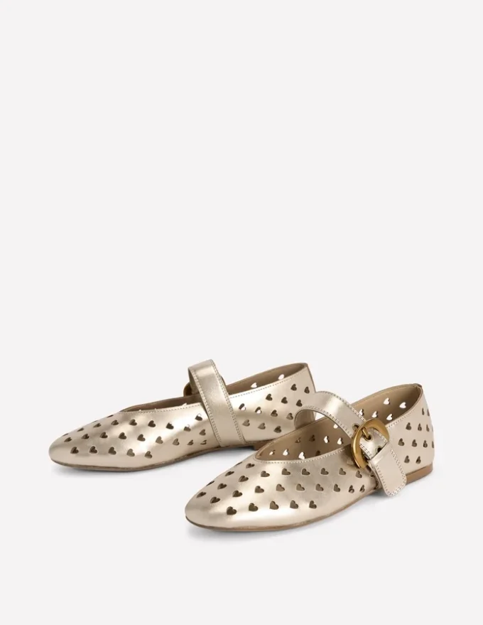 Kylie Flat Buckle Mary Janes Gold Kylie Flat Buckle Mary Janes Gold