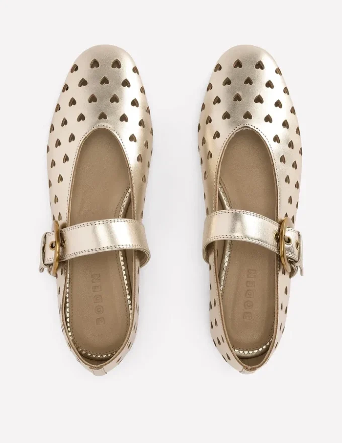 Kylie Flat Buckle Mary Janes Gold Kylie Flat Buckle Mary Janes Gold