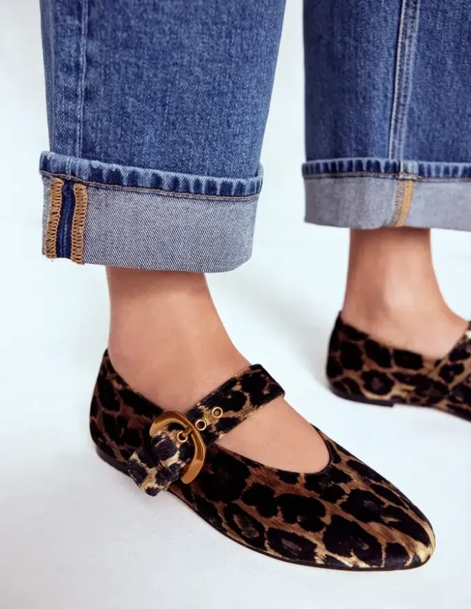 Kylie Flat Buckle Mary Janes Leopard Kylie Flat Buckle Mary Janes Leopard