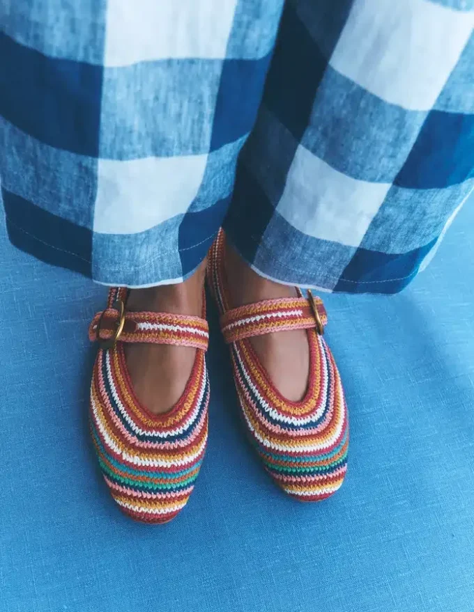Kylie Flat Buckle Mary Janes Multi Raffia Kylie Flat Buckle Mary Janes Multi Raffia