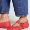 Kylie Flat Buckle Mary Janes Post Box Red Kylie Flat Buckle Mary Janes Post Box Red