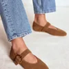 Kylie Flat Buckle Mary Janes Raw Umber Kylie Flat Buckle Mary Janes Raw Umber