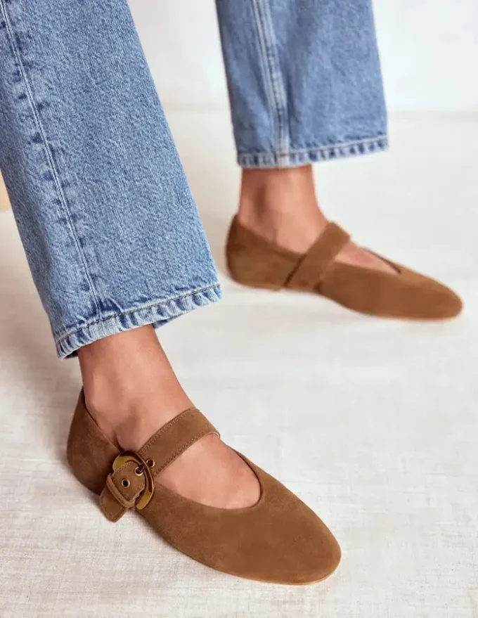 Kylie Flat Buckle Mary Janes Raw Umber Kylie Flat Buckle Mary Janes Raw Umber