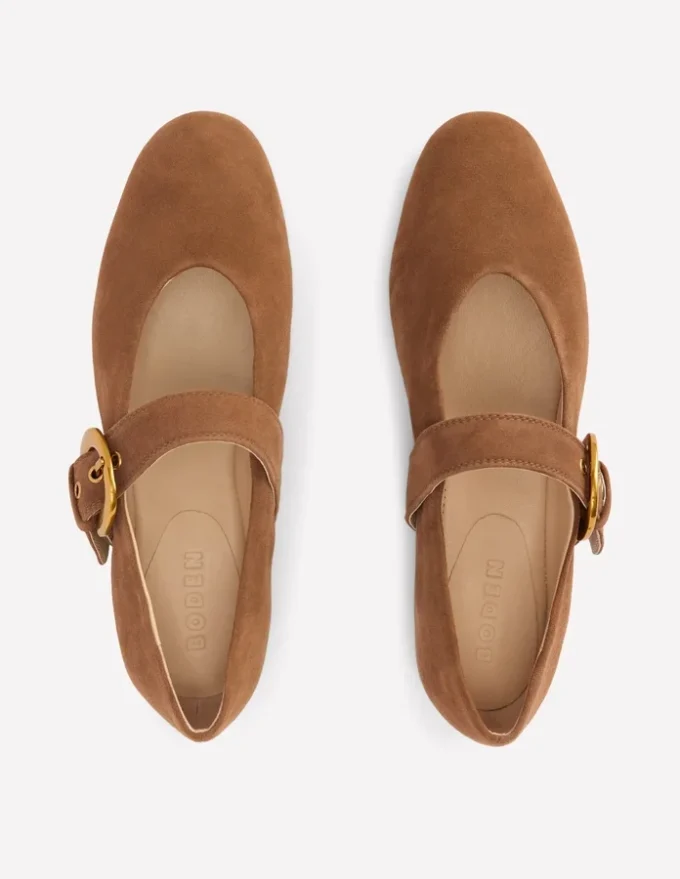 Kylie Flat Buckle Mary Janes Raw Umber Kylie Flat Buckle Mary Janes Raw Umber