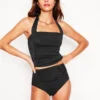 Kythira Ruched Bikini Bottoms Black
