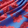Kythira Ruched Bikini Bottoms Blue, Elegant Blossom