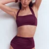 Kythira Ruched Bikini Bottoms Chocberry