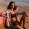 Kythira Ruched Bikini Bottoms Chocberry