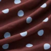 Kythira Ruched Bikini Bottoms Chocolate And Blue Painted Dot