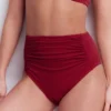 Kythira Ruched Bikini Bottoms Merida Red