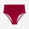 Kythira Ruched Bikini Bottoms Merida Red