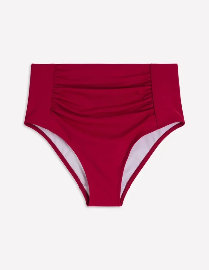 Kythira Ruched Bikini Bottoms Merida Red