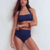 Kythira Ruched Bikini Bottoms Navy