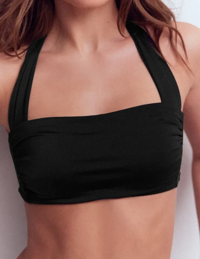 Kythira Ruched Bikini Top Black