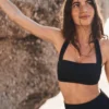 Kythira Ruched Bikini Top Black