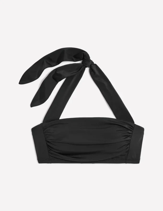 Kythira Ruched Bikini Top Black