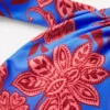 Kythira Ruched Bikini Top Blue, Elegant Blossom