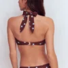 Kythira Ruched Bikini Top Brown Spot
