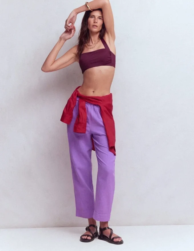 Kythira Ruched Bikini Top Chocberry