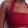 Kythira Ruched Bikini Top Merida Red