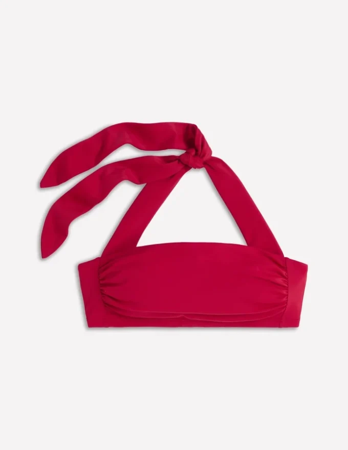 Kythira Ruched Bikini Top Merida Red